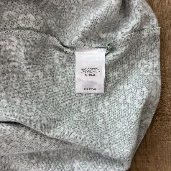 J Jill Tiered Midi Green Floral Dress Size M Petite Spring Boho Cottage Prairie - Picture 8 of 13